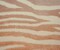 Brown-Ivory Zebra Pattern Printed Poly Charmeuse Woven Fabric By the Yard